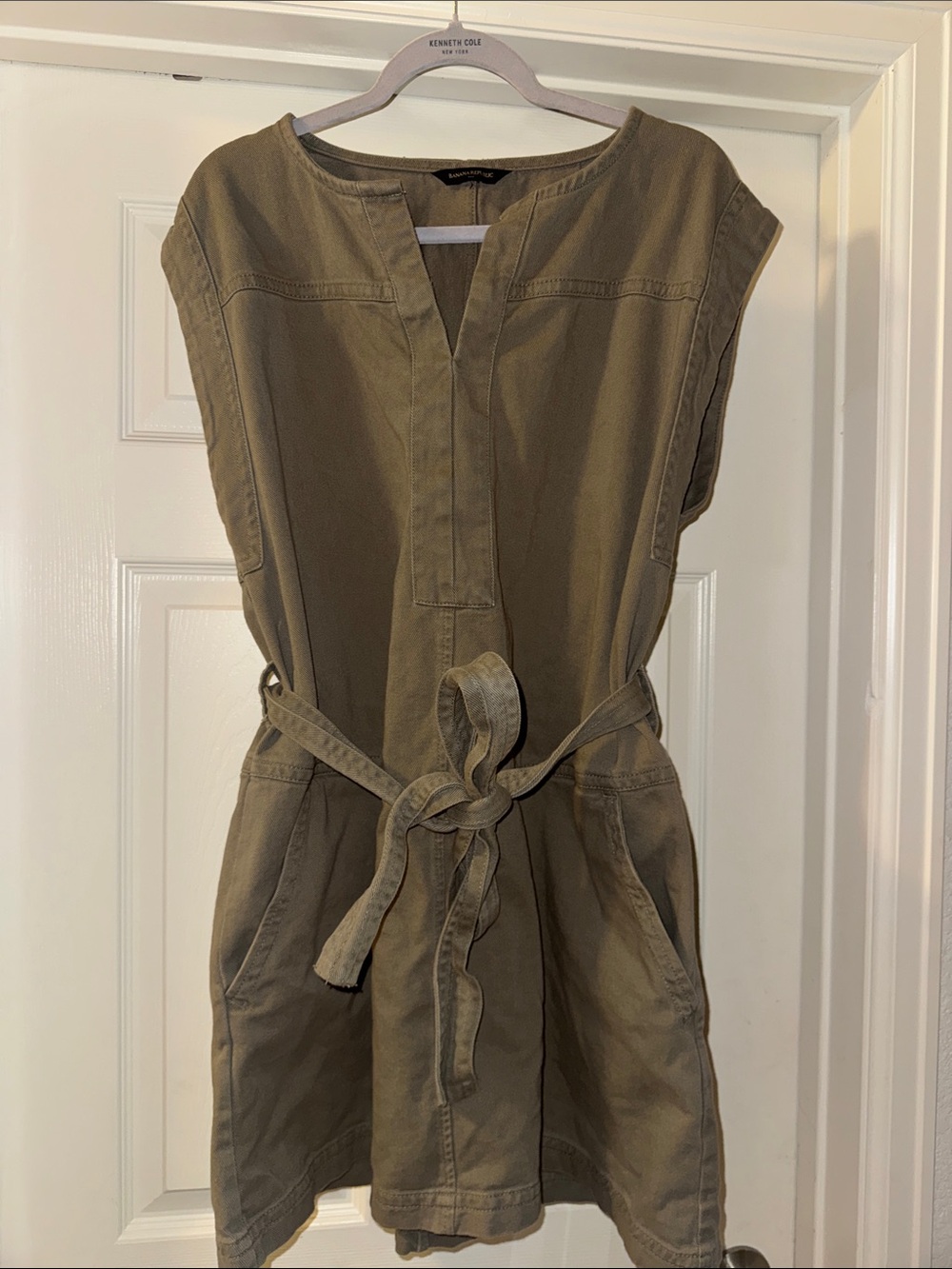 Banana Republic Khaki Utility Mini Dress